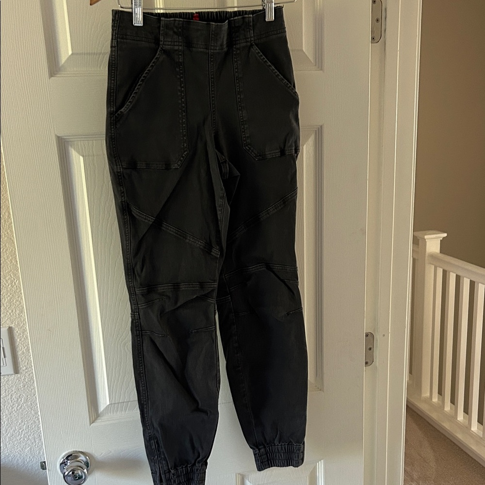 Black Cargo Jogger Pants Spanx Sz S